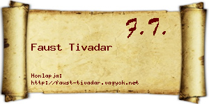 Faust Tivadar névjegykártya