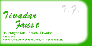 tivadar faust business card